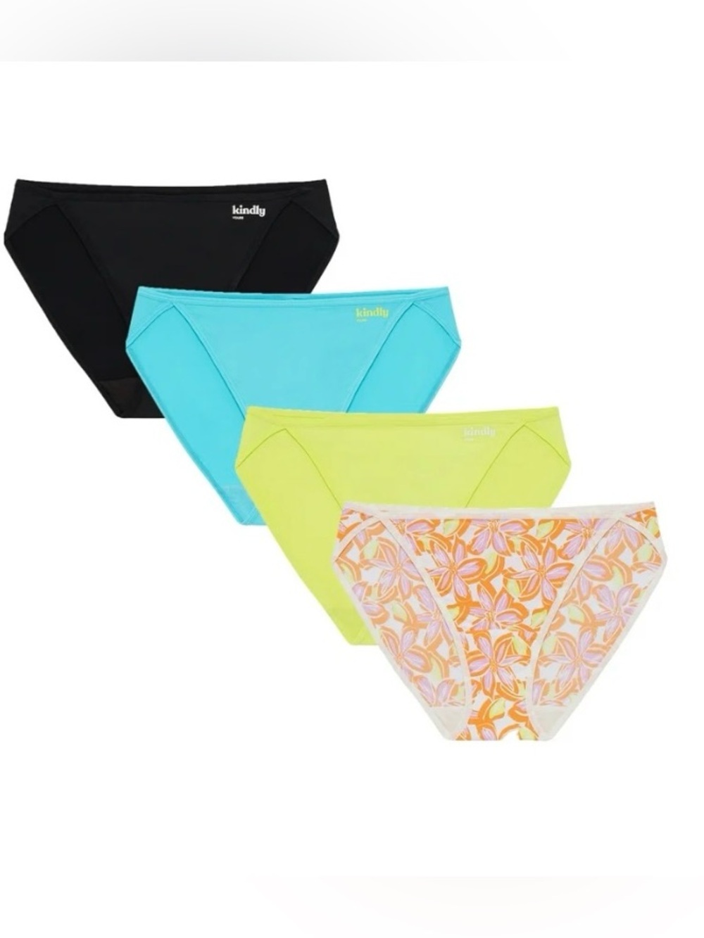 Kindly Yours Women's So Comfy 4-Pack Micro High Leg Bikini Underwear, New in Box